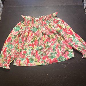 Floral off the shoulder Tuckernuck shirt